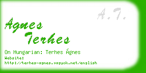 agnes terhes business card