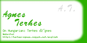 agnes terhes business card